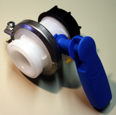 Werit Schiebehahn DN50 / PCP / Griff blau