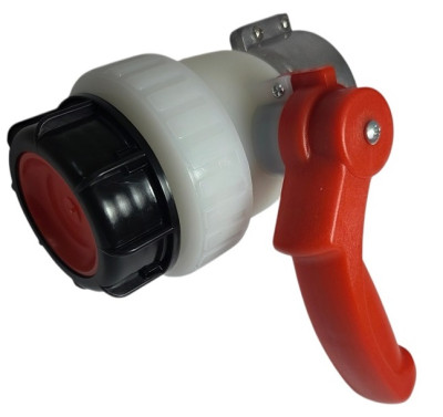 Kugelhahn DN50 mit frei drehender Alumutter (60mm) - RESTPOSTEN