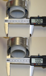 Kugelhahn DN50 S60x6 mit frei drehender Alumutter (75mm) - RESTPOSTEN