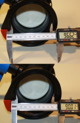 SCHÜTZ - srewable butterfly valve DN 80 / ETFE gaskets / handle blue / new system with safety - NEEDED/CLEANED